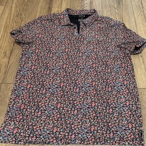 Apt. 9 Black and Red Floral Shirt